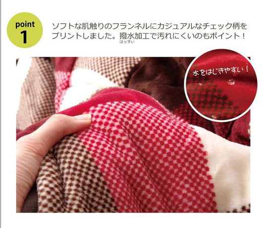 こたつ布団長方形省スペースチェック洗える撥水薄手おしゃれこたつ洗濯掛け布団ふわふわ布団北欧薄掛けコタツ布団かわいい180220
