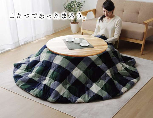 こたつ布団正方形チェック洗える撥水薄手おしゃれこたつ省スペース洗濯掛け布団ふわふわ布団北欧薄掛けコタツ布団かわいい190×190