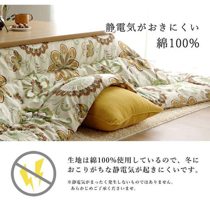 こたつ布団日本製正方形洗濯こたつ洗える掛け布団厚手北欧シンプルおしゃれ布団205×205コタツ布団かわいい暖かいピンク花動物