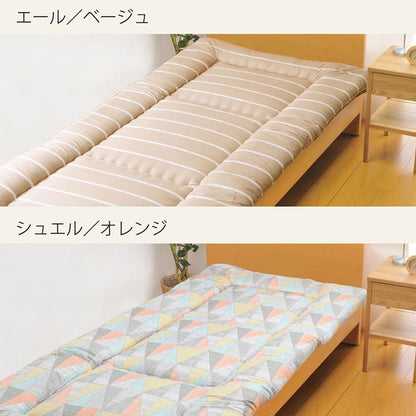 敷き布団布団セミダブル洗える日本製敷布団寝具3層軽い厚手長め固綿子供三つ折り洗濯ベッドおしゃれ春夏冬床置きオールシーズン客用来客用フローリングキッズジュニア固わた昼寝柔らかめ