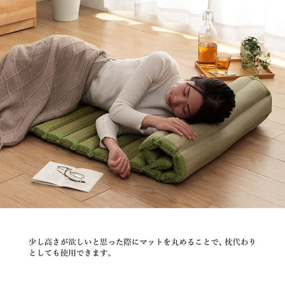 長座布団ごろ寝マットい草厚手夏ごろ寝クッション大きいロングマット横長床置きお昼寝リビングおしゃれ長い座る用和風70150長方形寝れるテレビ座布団床に座るリラックス読書厚め寝れる畳