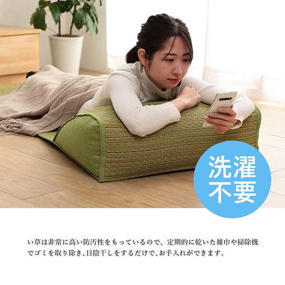 長座布団ごろ寝マットい草厚手夏ごろ寝クッション大きいロングマット横長床置きお昼寝リビングおしゃれ長い座る用和風60180長方形寝れるテレビ座布団床に座るリラックス読書厚め寝れる畳
