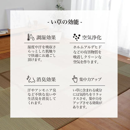 い草カーペット上敷き2畳い草ラグカーペットい草ラグいぐさ裏貼り畳夏用おしゃれ抗菌防臭サイズござ夏正方形堀こたつ190×190ラグマットカバー拭けるペットオールシーズン通年涼しい
