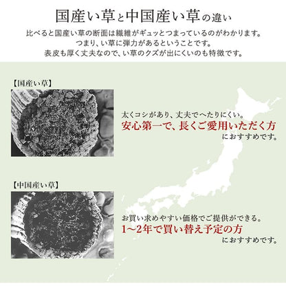い草ラグラグいぐさ3畳国産ウレタン厚手裏貼りい草カーペット夏用い草カーペット日本製クッションおしゃれ抗菌防臭ござ夏長方形無地ラグマットカバー拭けるペットオールシーズン通年涼しい