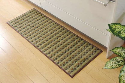 キッチンマットおしゃれ北欧8027080×270安い台所マットい草西海岸大きめロング幅広オシャレ薄手日本製