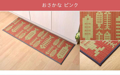キッチンマットおしゃれ北欧6027060×270安い台所マットい草西海岸大きめロング幅広オシャレ薄手日本製