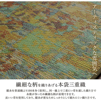 い草ラグラグいぐさ2畳国産ウレタン厚手裏貼りい草カーペット夏用い草カーペット日本製クッションおしゃれ抗菌防臭夏正方形ヴィンテージラグマットカバー拭けるペットオールシーズン通年涼しい