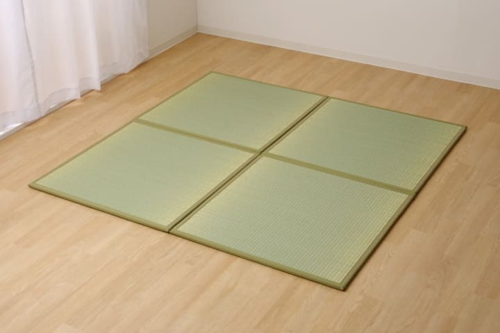 置き畳国産フローリング9枚セット82×82床暖房対応ユニット畳い草畳日本製防音ジョイントおしゃれいぐさ厚手82cm縁ありサイズ4畳半ペットモダン敷くだけ賃貸団地diy見切りインテリア組み合わせ