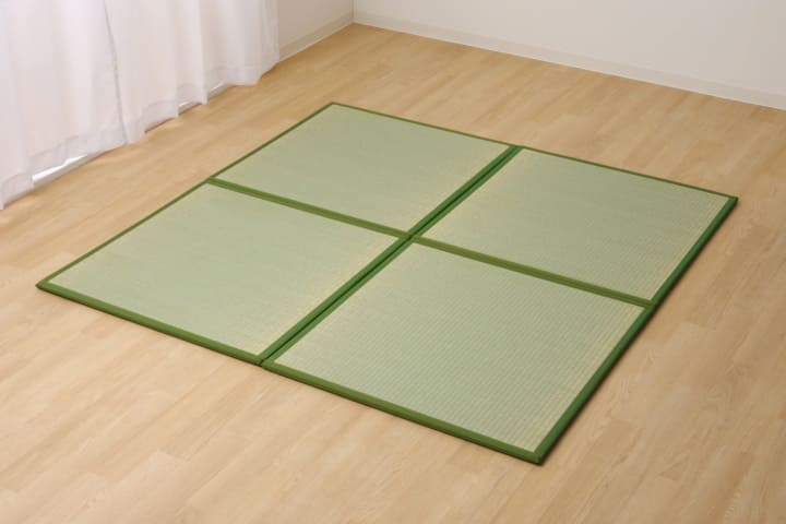 置き畳国産フローリング9枚セット82×82床暖房対応ユニット畳い草畳日本製防音ジョイントおしゃれいぐさ厚手82cm縁ありサイズ4畳半ペットモダン敷くだけ賃貸団地diy見切りインテリア組み合わせ
