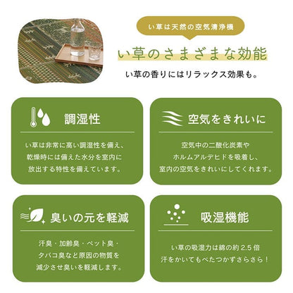 い草ラグラグいぐさ3畳ウレタン厚手裏貼りい草カーペット夏用い草カーペットクッションおしゃれギャッベ抗菌防臭夏ござ長方形ギャベラグマットカバー拭けるペットオールシーズン通年涼しい