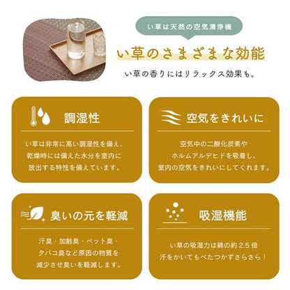 い草ラグラグいぐさ2畳滑り止め裏貼りい草カーペット夏用い草カーペットクッションおしゃれ抗菌防臭夏正方形二畳ござ180×180ラグマットカバー拭けるペットオールシーズン通年涼しい