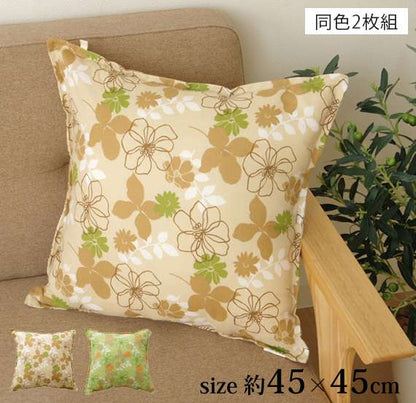 クッション45×45おしゃれ洗える枕花正方形ソファ洗濯子供大きい北欧子供部屋ふわふわリビング45厚手かわいい四角まくら
