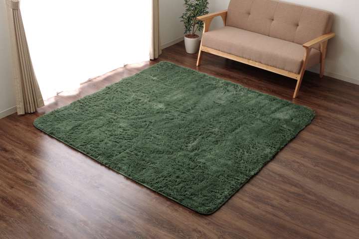 ラグカーペット2畳シャギー厚手洗濯洗える防音おしゃれラグマット絨毯シャギーラグ滑り止め極厚3畳185×185