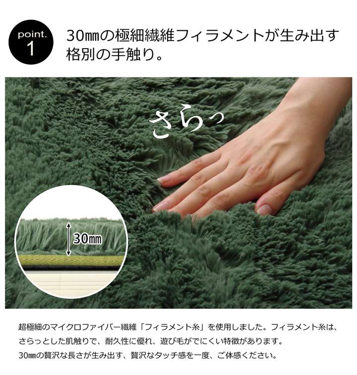 ラグカーペット2畳シャギー厚手洗濯洗える防音おしゃれラグマット絨毯シャギーラグ滑り止め極厚3畳185×185