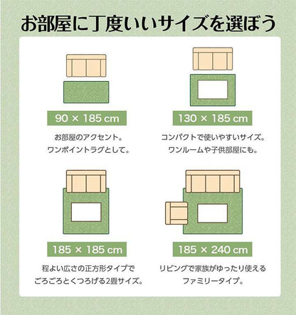 ラグカーペット2畳洗える3畳おしゃれ北欧安い冬絨毯年中ラグマット滑り止め冬用洗濯防音長方形90×185