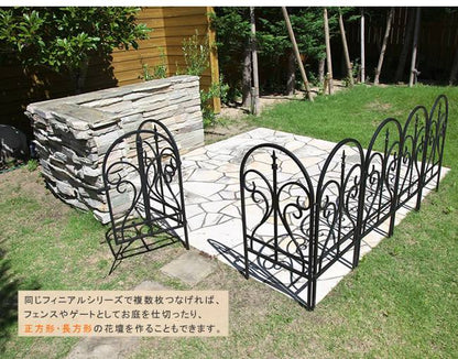 イージーフェンスフィニアルフェンスゲート扉アイアンガーデンフェンスガーデニング枠柵仕切り目隠し境目クラシカルアンティークトレリスベランダつる薔薇バラ朝顔園芸ラティス