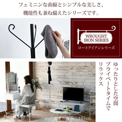 ヨーロッパ風ロートアイアン家具ポールハンガーハンガースタンドハンガー掛け洋服掛けコートかけアイアン脚アンティーク風