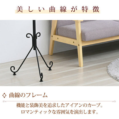 ヨーロッパ風ロートアイアン家具ポールハンガーハンガースタンドハンガー掛け洋服掛けコートかけアイアン脚アンティーク風