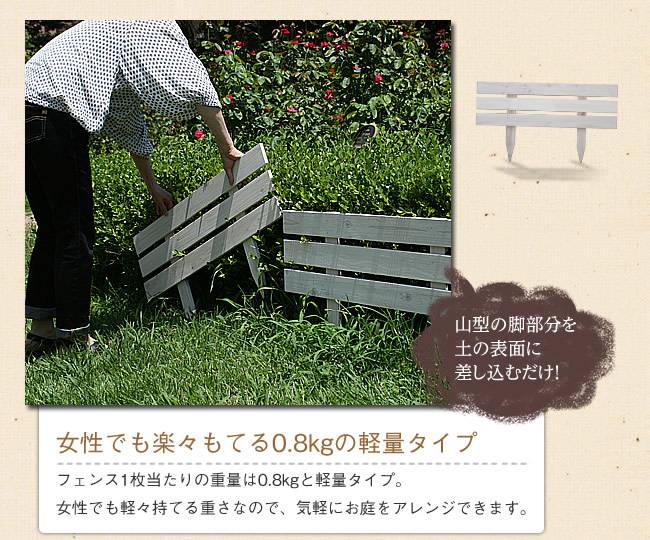 天然木製スティックフェンス［ボーダー］3枚組【フェンス木製フェンス天然木製ガーデンフェンスガーデニング枠柵仕切り目隠し境目クラシカルアンティークトレリスベランダつる薔薇バラ朝顔園芸ラティス】