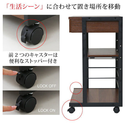 2WAYパソコンデスク複合機ラックサイドラックプリンターラックサイドチェストPCデスクサイドテーブル