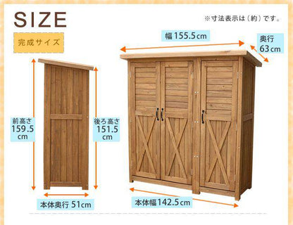 物置倉庫大型屋外木製庭小屋収納庫ガーデニング木両開き外扉付き北欧開き戸ウッドdiyキットガーデン観音開き収納屋外収納おしゃれ家庭用外置き野外頑丈ロッカー置くだけ縦長木造洋風