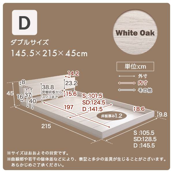デザインフロアベッドDサイズ【Rite-リテ-】