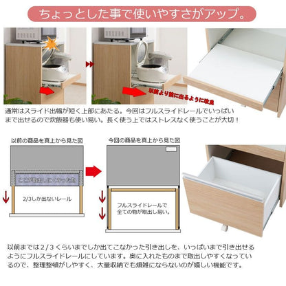 レンジ台完成品幅60日本製コンセントスライドキャスタースリム収納作業台天板薄型奥行45引き出しステンレス木目コンパクトおしゃれ木製一人暮らしレンジボード薄型シンプル丈夫スライド棚大容量