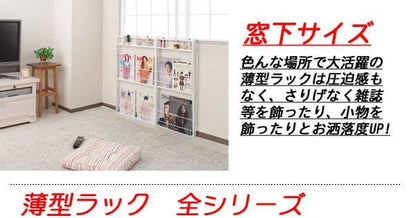 マガジンラック薄型スリムアイアン白コンパクト壁面本棚幅45低いロータイプ小さめスチールディスプレイ絵本新聞北欧おしゃれリビング本立てブックスタンドラック省スペース超薄型壁面収納整理