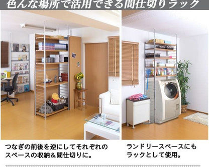 パーテーションラック突っ張りハンガー棚収納日本製スチール突っ張り式幅90アイアン賃貸壁面間仕切り仕切り衝立おしゃれ突っ張りラックパーティション一人暮らし頑丈丈夫リビング突っ張り棒洋服