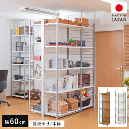 パーテーションラック突っ張り棚収納日本製スチール突っ張り式幅60アイアン賃貸壁面間仕切り仕切り衝立収納棚おしゃれ突っ張りラックパーティション一人暮らし頑丈丈夫リビング突っ張り棒洋服