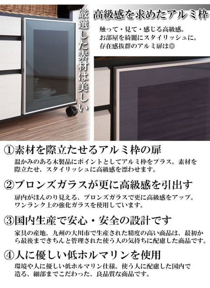 カウンターテーブル収納折りたたみバタフライ収納付き完成品120ダイニングテーブル高さ70cm引き出しおしゃれテーブル幅120キッチンカウンター下収納薄型バタフライテーブルキャスター木キッチン日本製カウンターダイニング国産白ワゴン棚付き