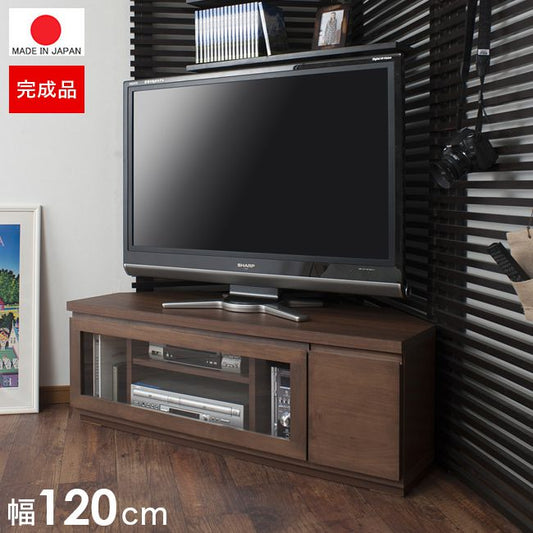 テレビ台コーナー完成品40インチローローボードおしゃれTV台日本製収納テレビボード木製32型扉収納付き木目調32インチ