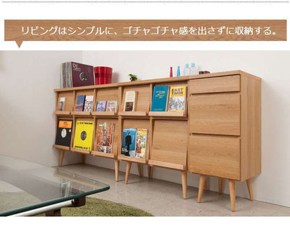 キャビネットサイドボード完成品日本製収納ナチュラル電話代北欧モダン木製フラップ扉リビングスリムおしゃれロータイプ北欧脚付き幅75