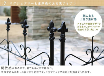 オールドシャトーフェンススリムタイプ2枚組【送料無料フェンスアイアンガーデンフェンスガーデニング枠柵仕切り目隠し境目クラシカルアンティークトレリスベランダつる薔薇バラ朝顔園芸ラティスつるバラ庭誘引屋外】