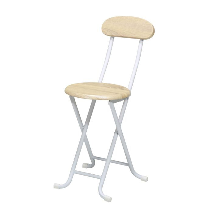 パイプ椅子折りたたみ軽量傷防止丸椅子木製背もたれモダン小さい木目丸型丈夫折りたたみ椅子室内スチールスツール椅子ヴィンテージおしゃれ軽い折り畳みコンパクト頑丈格安高め持ち運び小型スリム