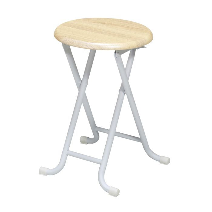 パイプ椅子折りたたみ軽量傷防止丸椅子木製モダン小さい木目丸型丈夫レトロ折りたたみ椅子室内スチールスツール椅子ヴィンテージおしゃれ軽い折り畳みコンパクト頑丈格安高め持ち運び小型スリム