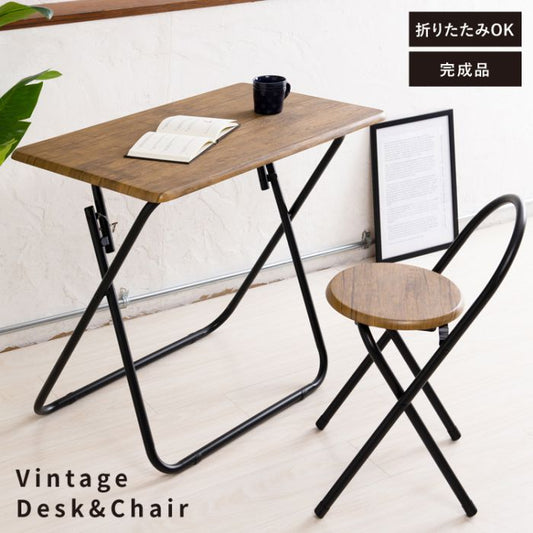 デスク折りたたみ椅子セットアイアン幅80ハイタイプ省スペースコンパクト机スリムスチールチェア奥行50木製薄型完成品おしゃれ一人暮らし大人子供勉強大学生学習中学生テレワーク在宅