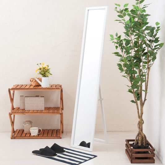 スタンドミラー姿見全身スリム鏡30薄型木製一人暮らしシンプルリビング大きい自立軽量スタンドホワイトブラック飛散防止北欧おしゃれインテリアコンパクト自立式スタンド軽いミラー等身大大
