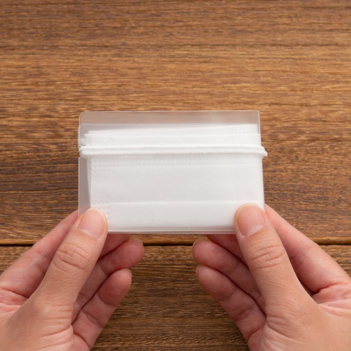 マスクケース携帯用薄型折りたたみ収納シンプル二つ折り無地持ち運び小さい大きめ子供メンズ携帯おしゃれマスク入れマスク収納2枚セット小学校コンパクトスリムアウトドア子ども防水