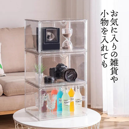 マルチクリアボックス2個セットW360×D270×H225mmマルチクリアボックス2個セットコレクションケースディスプレイケース全面クリア360度透明