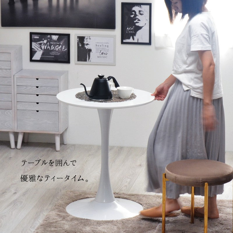 ラウンドテーブル70cmラウンドテーブル机テーブルカフェテーブルバーテーブル丸テーブルラウンドテーブルスチール脚ラウンド可愛いおしゃれラウンジダイニングリビングシンプルホワイト白70サイズ70cm