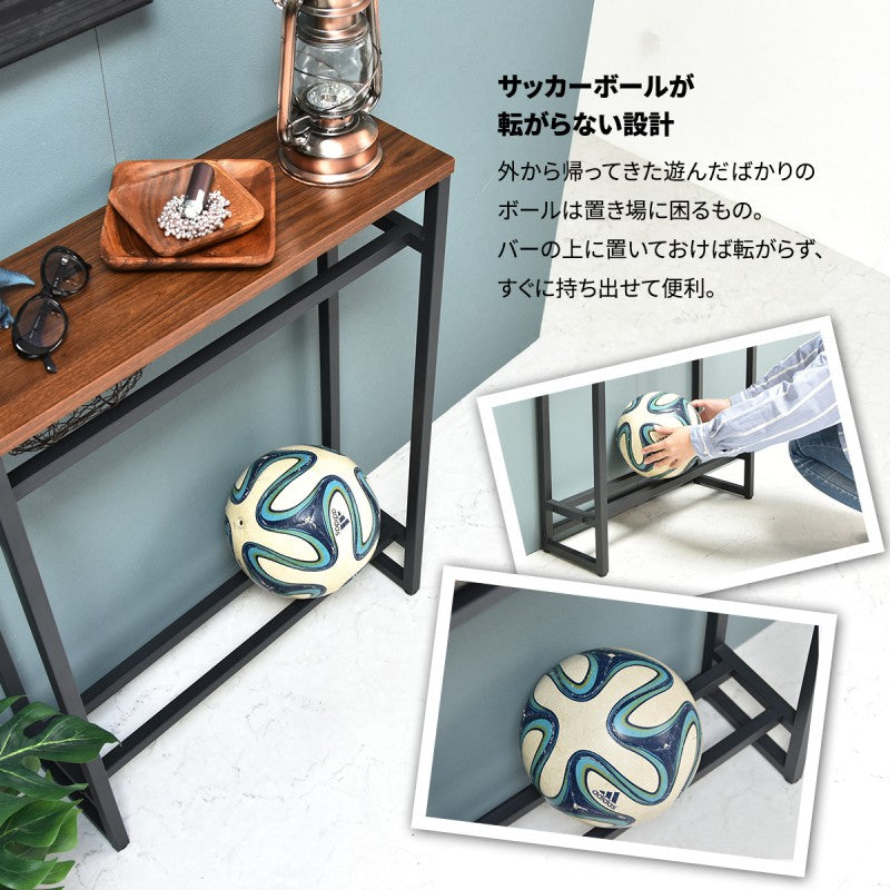 メラミンコンソールテーブルW60W600×D200×H800mmスリムテーブルハイテーブルカウンター飾り棚エントランステーブル玄関テーブル玄関収納玄関テーブル玄関デスクサッカーボール収納ボール収納インテリアテーブル