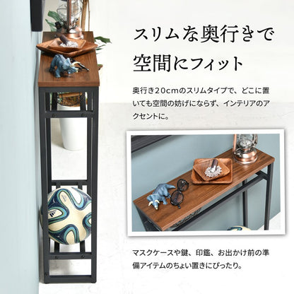 メラミンコンソールテーブルW60W600×D200×H800mmスリムテーブルハイテーブルカウンター飾り棚エントランステーブル玄関テーブル玄関収納玄関テーブル玄関デスクサッカーボール収納ボール収納インテリアテーブル