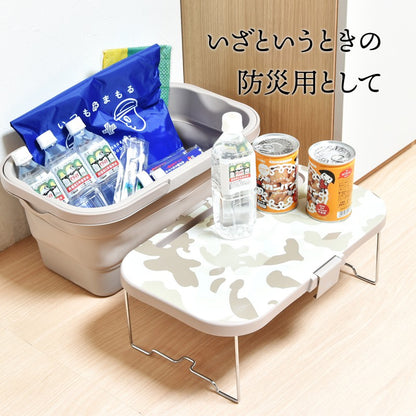 3WAYアウトドアバスケットW470×D285×H235mmエストラマーバケツエストラマー折りたたみバスケットテーブル付きテーブルトレーウォーターバッグ折り畳みコンパクト