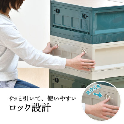 天板付き折りたたみBOXキャスター付き39LW470×D350×H240mm折りたたみコンテナ折りたたみフォールディングコンテナー木目天板テーブル木製天板持ち運び