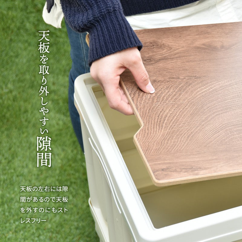 天板付き折りたたみBOX30LW420×D280×H235mmケースキャンプアウトドアレジャーコンテナボックスストレージ折り畳みキャンプアウトドア衣装ケース