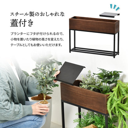 プランターボックス幅60600×D160×H440mm桐の天然木のプランタースタンドW600×D160×H440mmプランターラックサイドテーブル植物スタンドプランターカバープランターシェルフ鉢植えラック鉢カバー