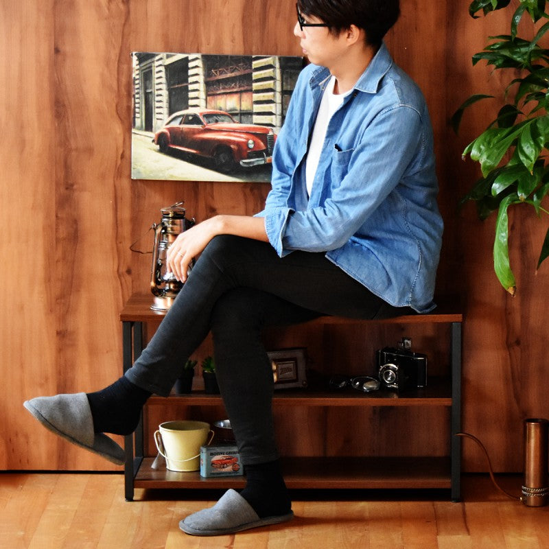 メラミンシューズラックW80W800×D300×H450mm下駄箱玄関収納玄関家具靴ラックラック靴箱収納おしゃれコンパクトシンプル省スペース靴入れブラウンホワイトオープンラックスリッパラックオープン収納靴収納棚