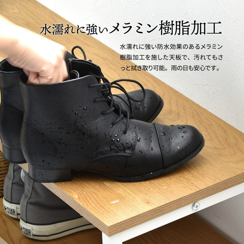 メラミンシューズラックW80W800×D300×H450mm下駄箱玄関収納玄関家具靴ラックラック靴箱収納おしゃれコンパクトシンプル省スペース靴入れブラウンホワイトオープンラックスリッパラックオープン収納靴収納棚