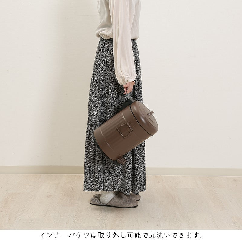 ゴミ箱ごみ箱ふた付きおしゃれ5lペダル丸型ダストボックスごみばこ5リットル洗面所小さい臭わない蓋付き省スペースリビングコンパクト5Lかわいいスチール中身見えない室内スリム一人暮らし部屋約幅25ミニ小型業務用袋見えない開閉